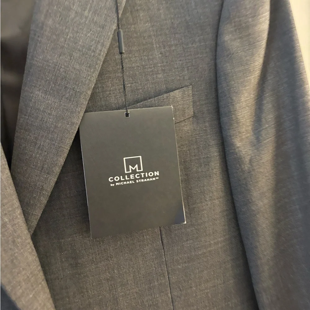 Men's Michael Strahan Modern Fit Gray Two-Button Suit Jacket sz 44L